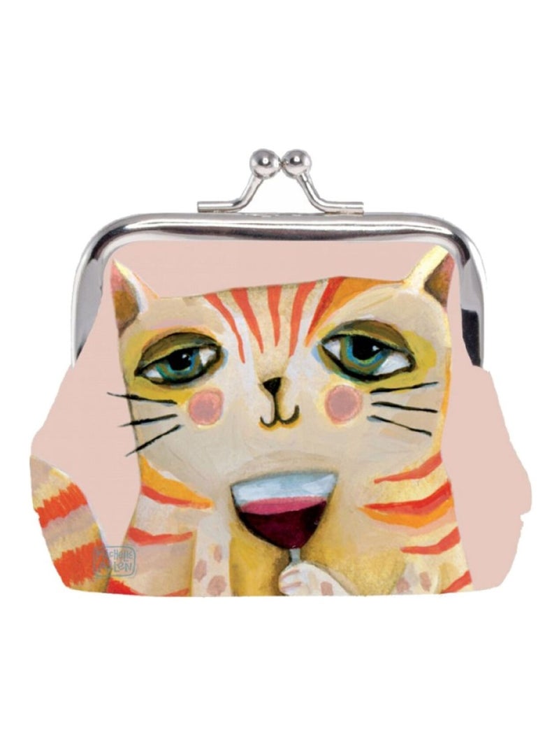 Petit Porte monnaie Wine - Chat par Michelle Allen Rose - Kiabi