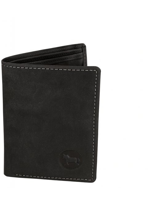 Petit portefeuille cuir vintage Protection CB RFID - Kiabi