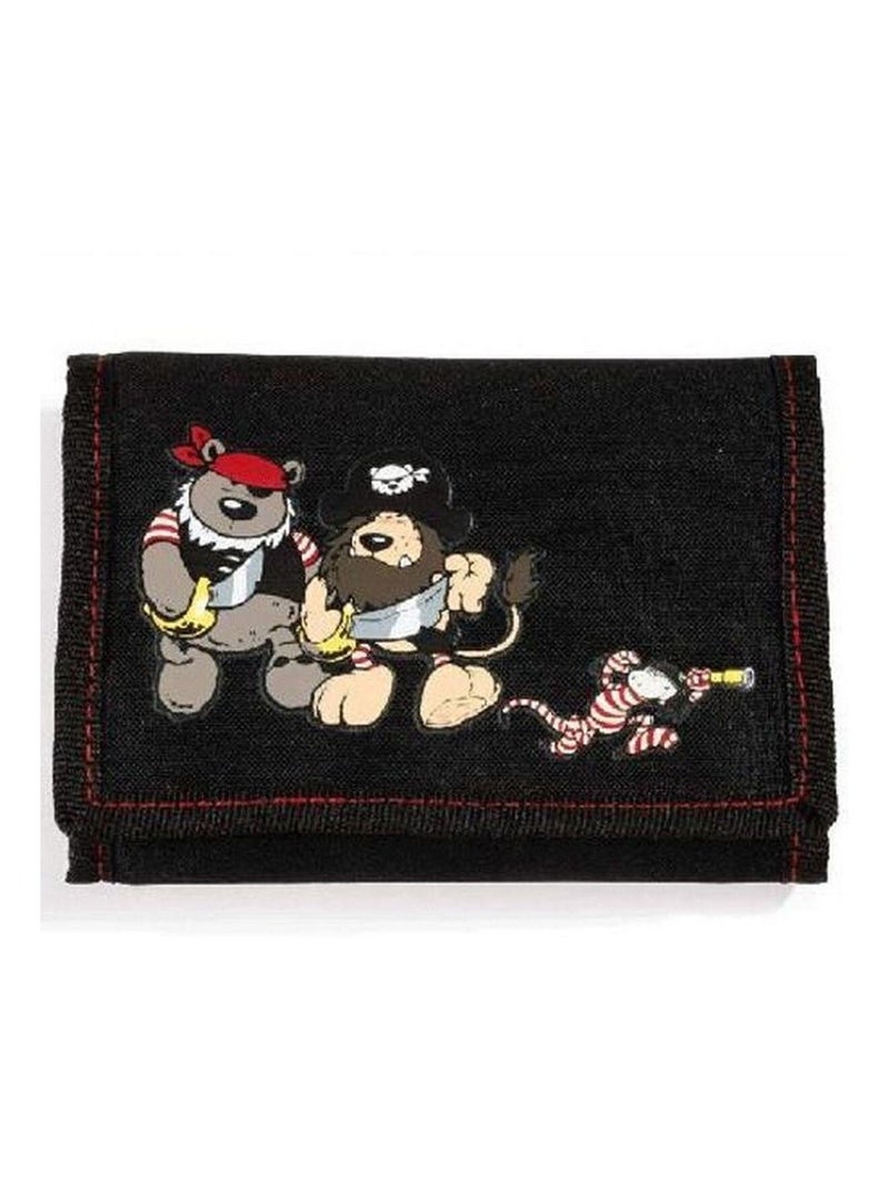 Petit portefeuille en toile noir les Pirates par Nici Noir - Kiabi