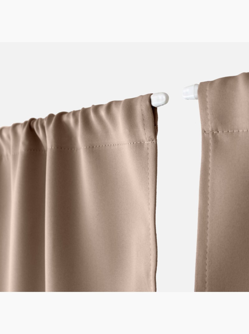 Petit rideau uni et occultant Bois naturel - Kiabi