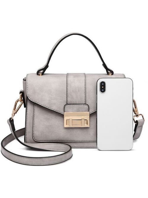 Petit sac bandoulière à rabat cuir pu lisse 22x9,5x16 cm - miss lulu - Kiabi Petit sac bandoulière à rabat cuir pu lisse 22x9,5x16 cm - miss lulu - Kiabi
