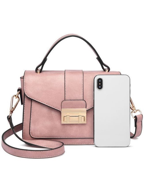 Petit sac bandoulière à rabat cuir pu lisse 22x9,5x16 cm - miss lulu - Kiabi Petit sac bandoulière à rabat cuir pu lisse 22x9,5x16 cm - miss lulu - Kiabi