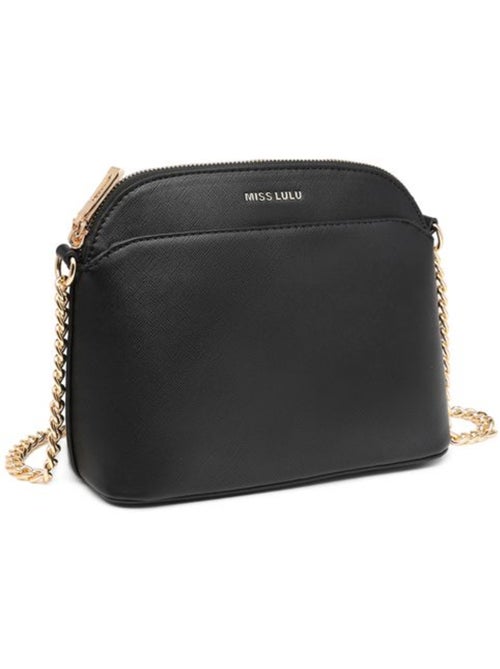 Petit sac bandoulière cuir pu modèle chaîne 22x17x9 cm - miss lulu - Kiabi Petit sac bandoulière cuir pu modèle chaîne 22x17x9 cm - miss lulu - Kiabi