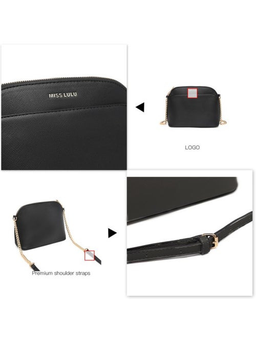Petit sac bandoulière cuir pu modèle chaîne 22x17x9 cm - miss lulu - Kiabi Petit sac bandoulière cuir pu modèle chaîne 22x17x9 cm - miss lulu - Kiabi