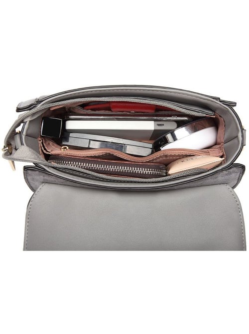 Petit sac bandoulière métal carré similicuir suédé 22x8x15 cm - miss lulu - Kiabi Petit sac bandoulière métal carré similicuir suédé 22x8x15 cm - miss lulu - Kiabi
