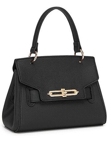 Petit sac bandoulière verrouillage torsadé 24x17x10 cm - miss lulu