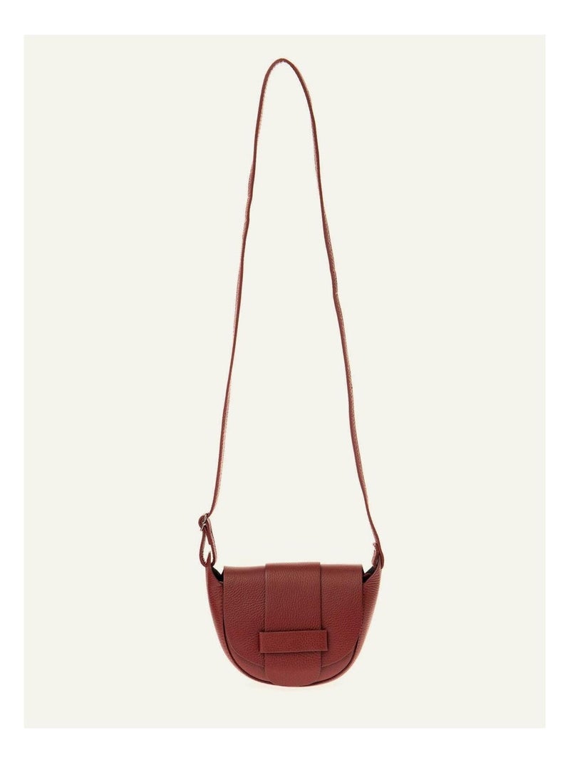 Petit sac cuir bandouliere DL-GABRIELLE Bordeaux - Kiabi