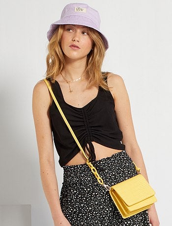 Petit sac effet croco