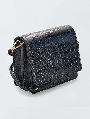 Petit sac effet croco
