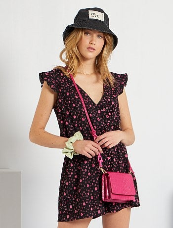 Petit sac effet croco