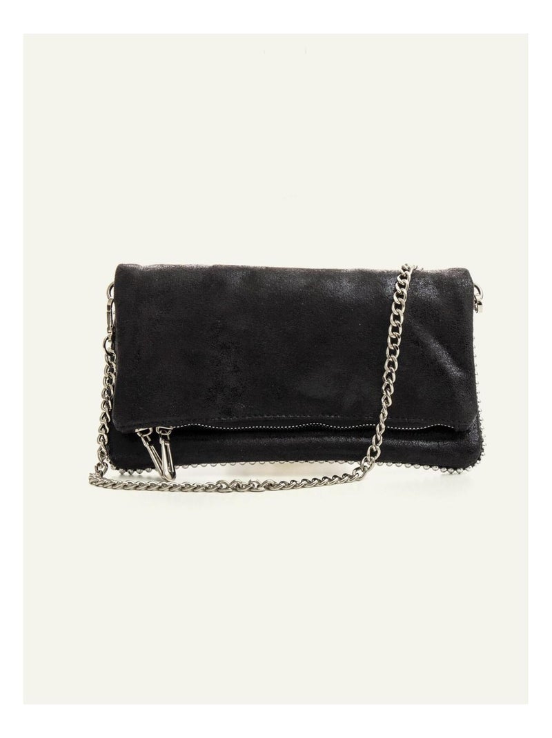 Petit sac pochette similicuir bandoulière amovible DL-MANON Noir - Kiabi