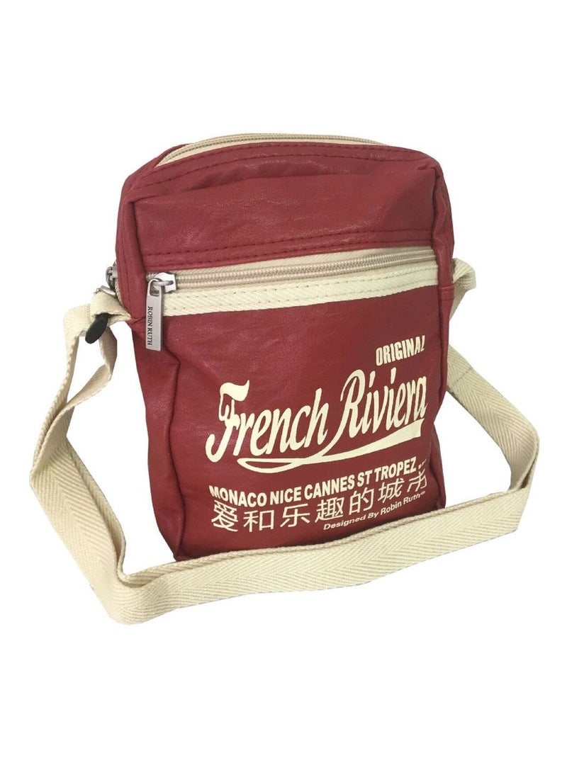 Petit sac postier French Riviera modèle Rouge Rouge - Kiabi
