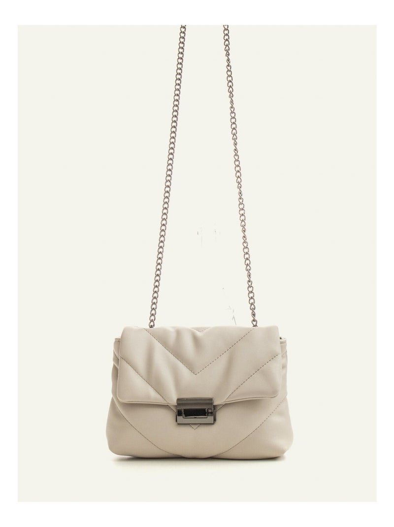 Petit sac simili bandoulière DL-MIA Beige - Kiabi