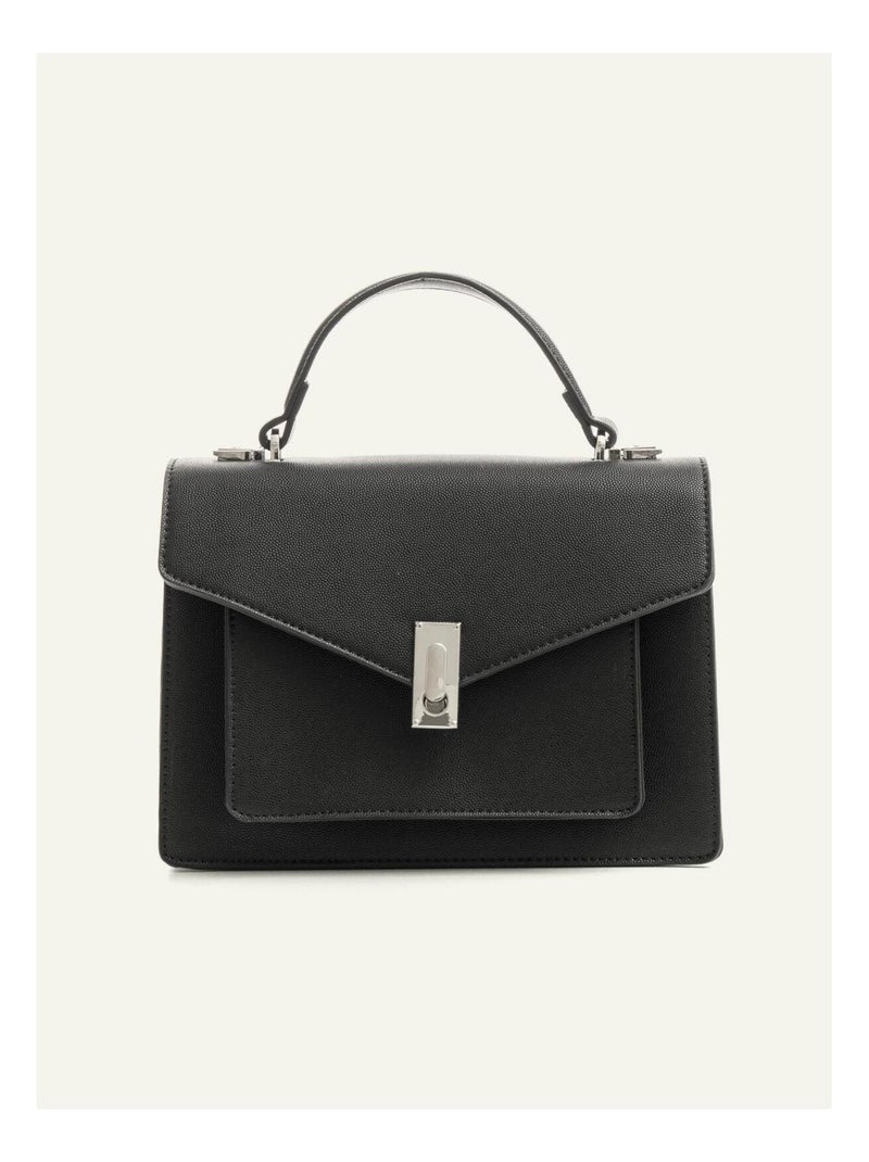 Petit sac similicuir bandoulière amovible DL-MARIA Noir - Kiabi