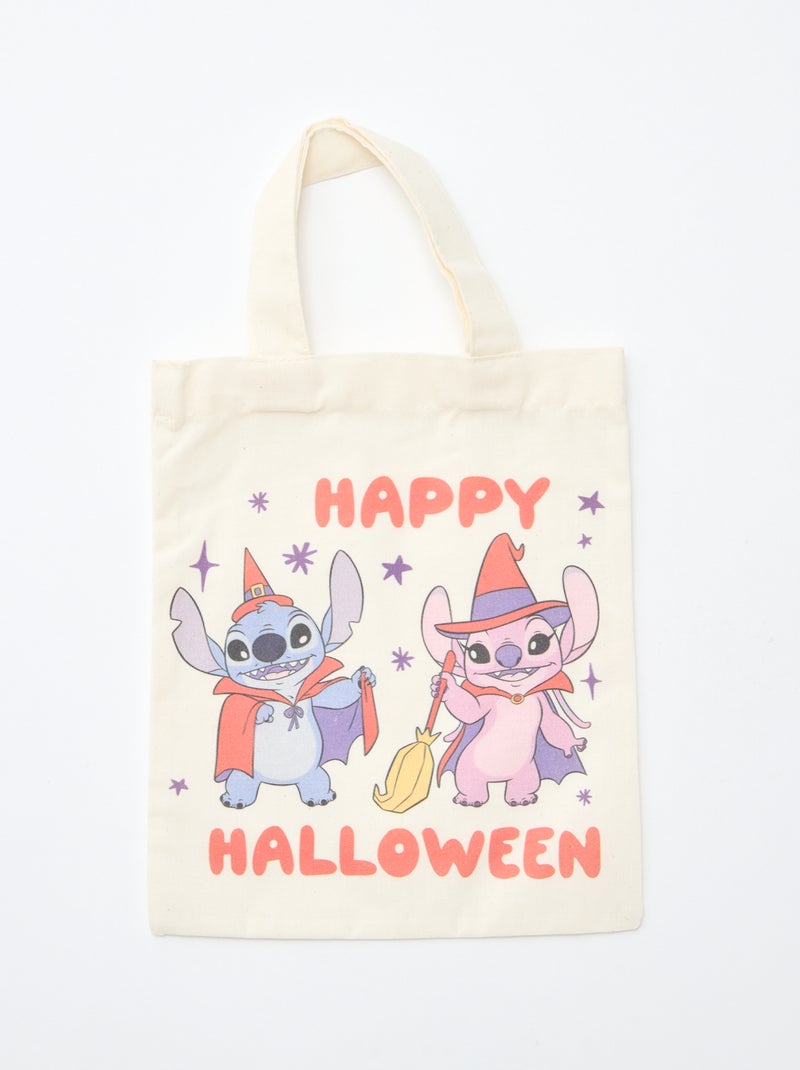 Petit tote bag 'Stitch & angel' 'Disney' Blanc - Kiabi