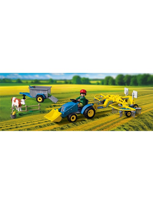 Petit tracteur avec andaineur à foin - Kiabi Petit tracteur avec andaineur à foin - Kiabi