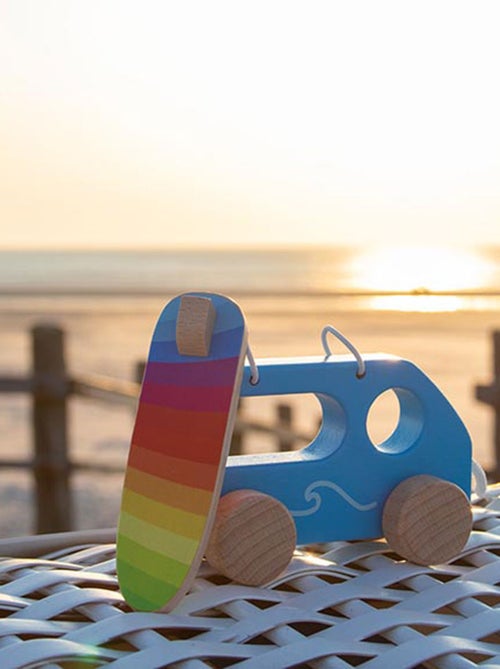 Petit van de surfeur à tirer en bois - Kiabi