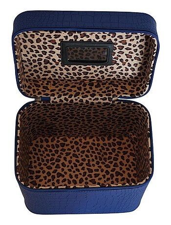 Petit vanity case aspect croco