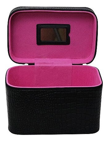 Petit vanity case aspect croco