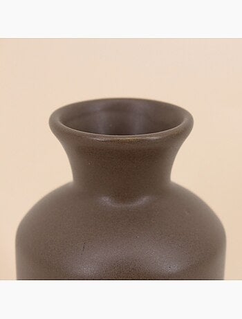 Petit vase céramique design épuré, foncé - AFIBEL