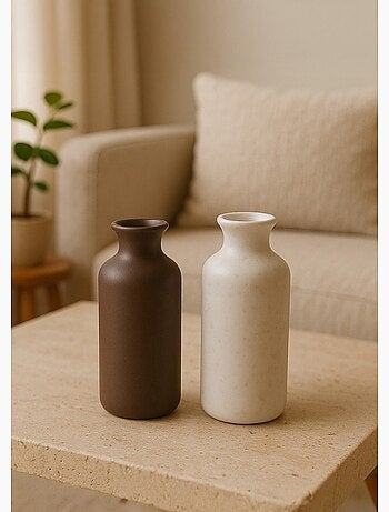 Petit vase céramique design épuré, foncé - AFIBEL
