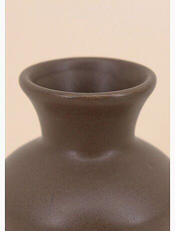 Petit vase céramique design épuré, foncé - AFIBEL