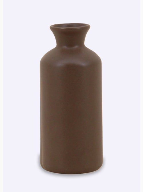 Petit vase céramique design épuré, foncé - AFIBEL - Kiabi