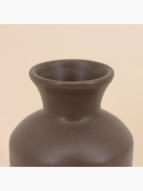 Petit vase céramique design épuré, foncé - AFIBEL - Kiabi