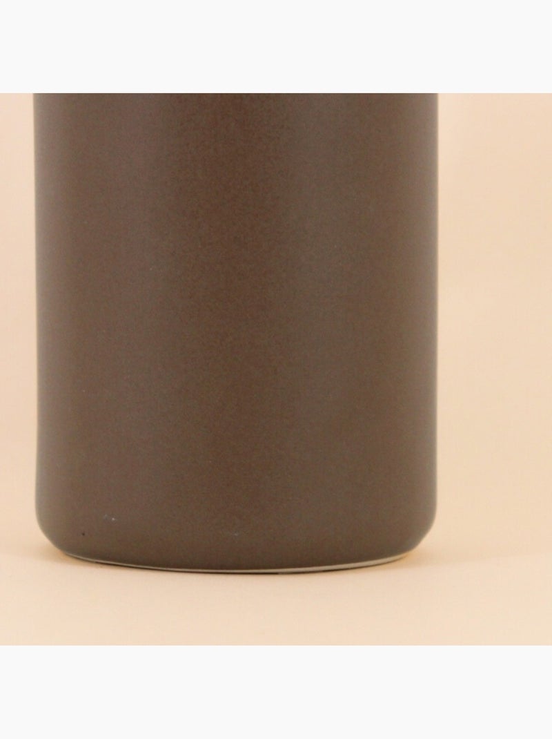 Petit vase céramique design épuré, foncé - AFIBEL Marron - Kiabi
