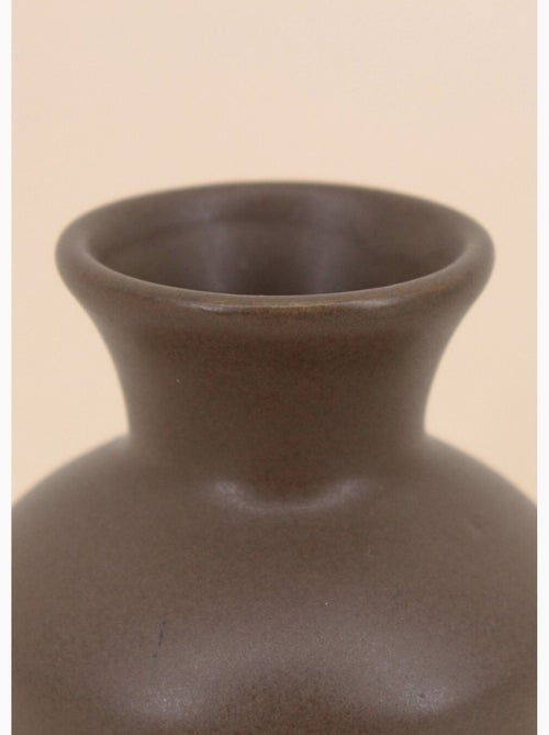 Petit vase céramique design épuré, foncé - AFIBEL - Kiabi