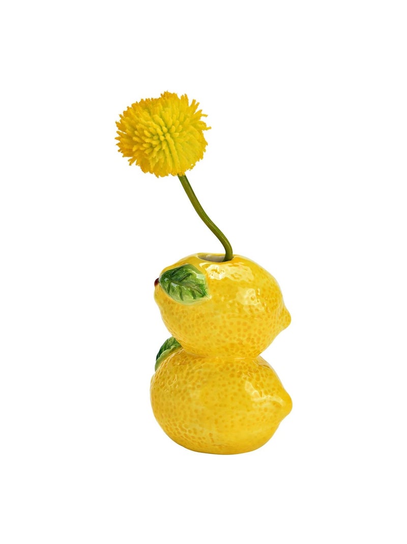 Petit Vase citron en céramique Jaune - Kiabi