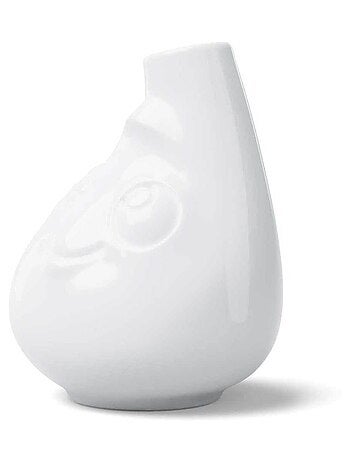 Petit vase humeur en porcelaine hôtelière blanche 10 cm
