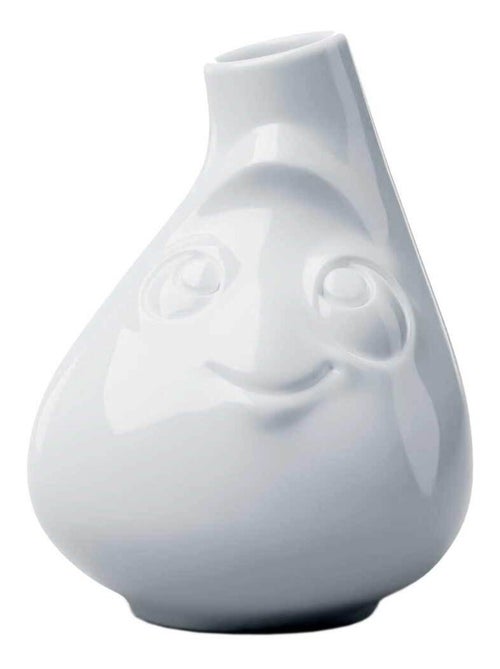 Petit vase humeur en porcelaine hôtelière blanche 10 cm - Kiabi