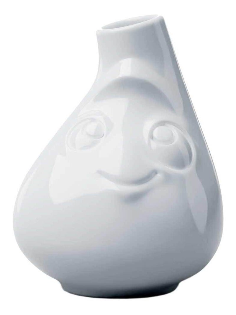 Petit vase humeur en porcelaine hôtelière blanche 10 cm Blanc - Kiabi