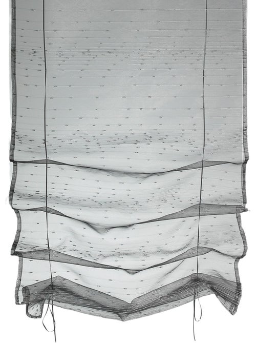 Petit voilage à remonter en organza à motif goutte d’eau métallique - Kiabi