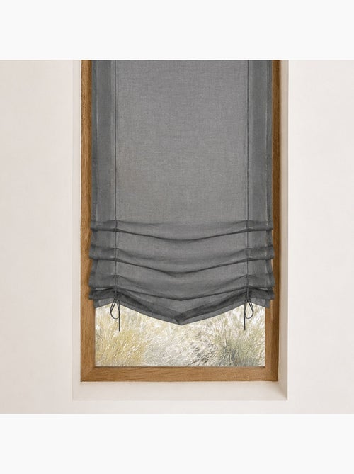 Petit voilage à remonter en organza fantaisie 'goutte d'eau métallique' - Kiabi