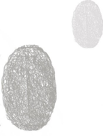 Petit Voilage Blanc Brodé 'Ronds Mêlés'