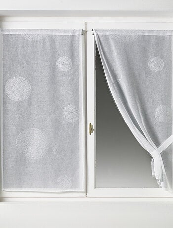 Petit Voilage Brodé fil lurex 'Ronds'