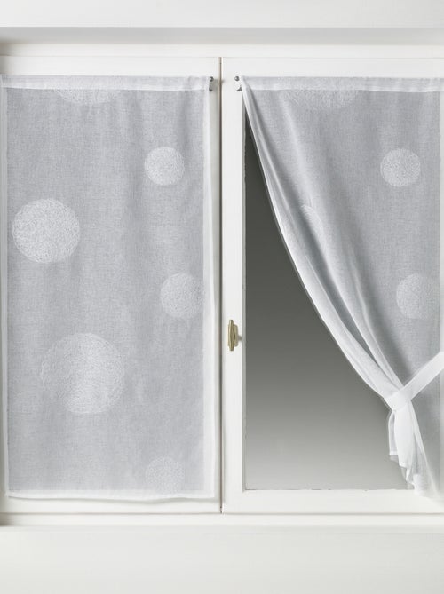 Petit Voilage Brodé fil lurex 'Ronds' - Kiabi