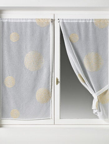 Petit Voilage Brodé fil lurex 'Ronds'