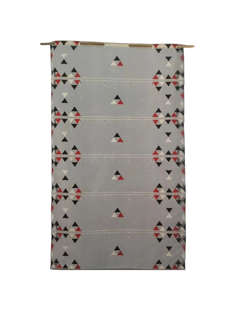 Petit voilage de fenêtre broderie triangle Rouge - Kiabi