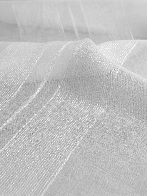 Petit voilage droit uni à rayures fantaisie - Kiabi