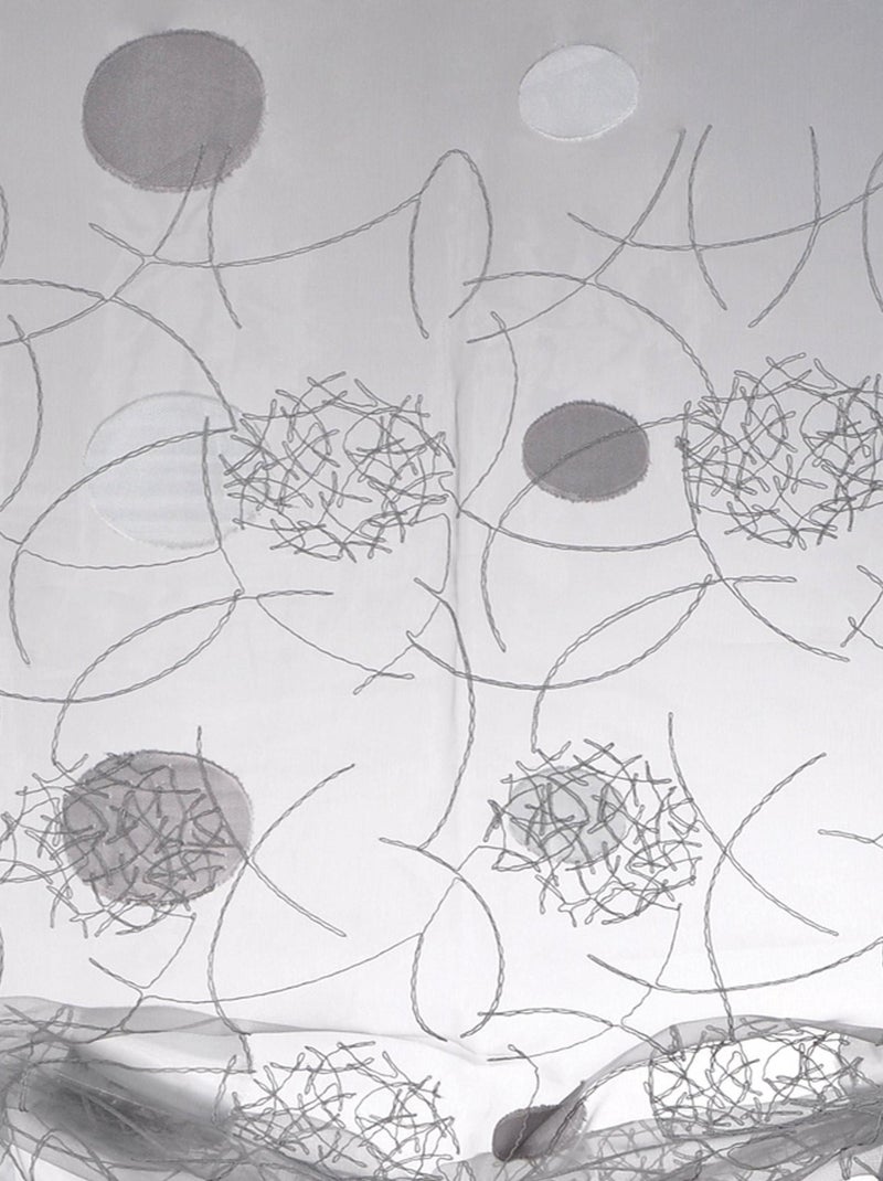 Petit voilage en organza jacquard à remonter Gris clair - Kiabi