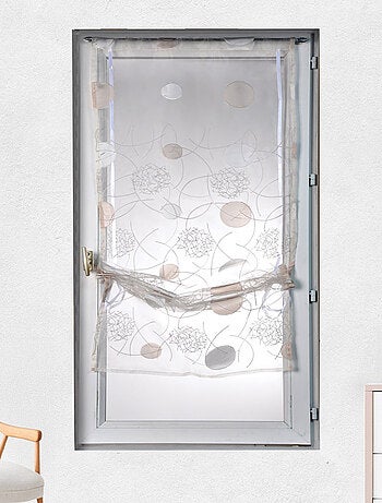 Petit voilage en organza jacquard à remonter