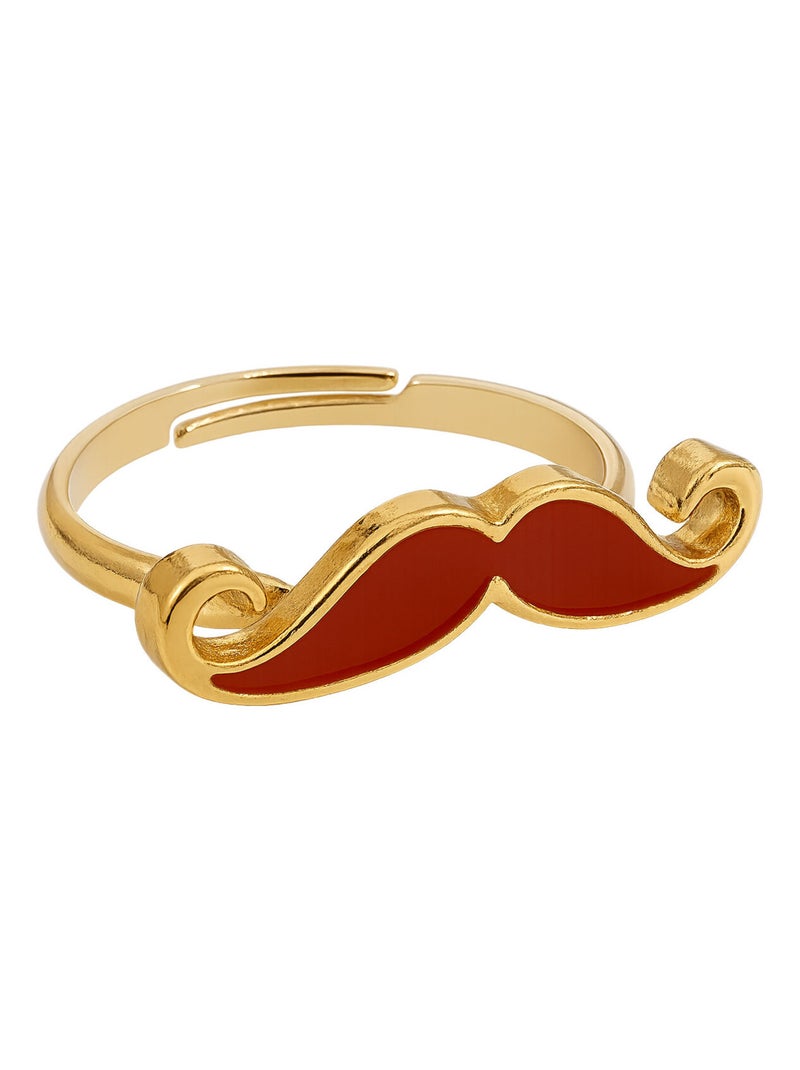 Petite Bague Moustache Orange Orange - Kiabi