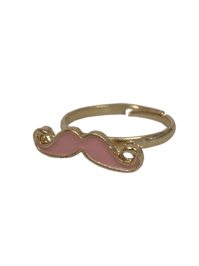Petite Bague Moustache Rose Rose - Kiabi