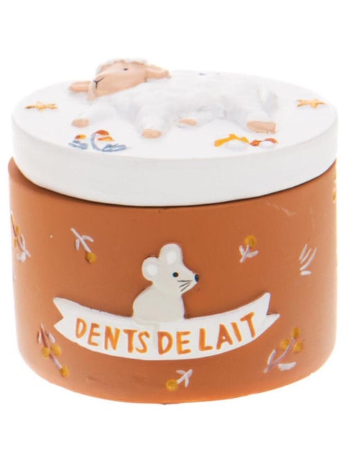 Petite boite à dents de lait en résine mouton - Kiabi