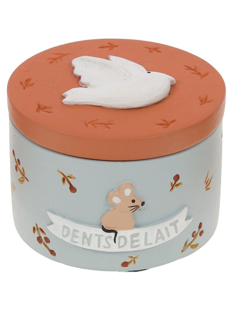 Petite boite à dents de lait oiseau Gris Orange - Kiabi