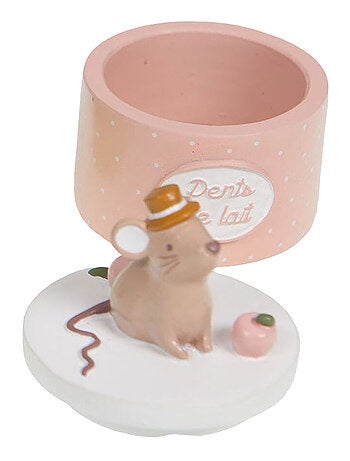 Petite boîte à dents de lait souris et pomme verte