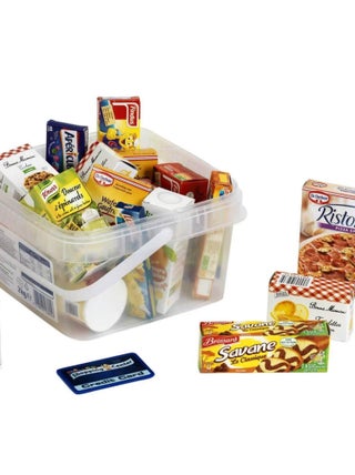 Petite boîte en plastique garnie de produits français - Jeu d'imitation
